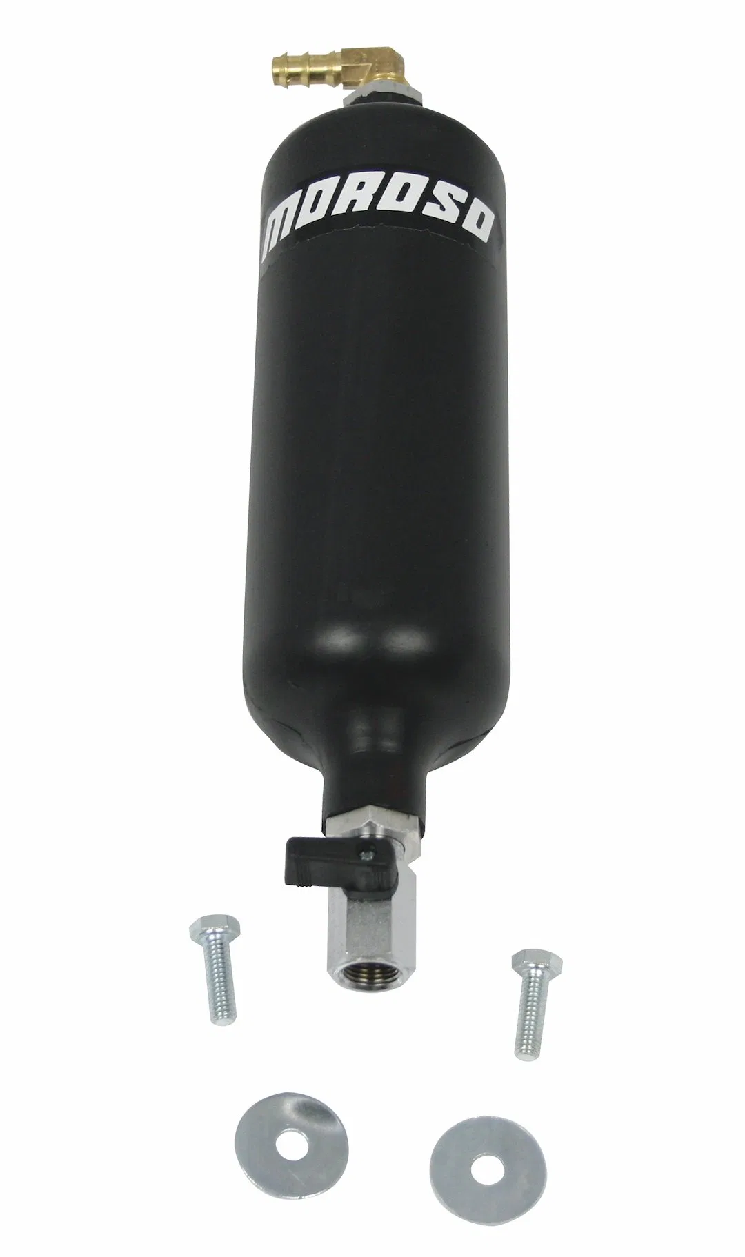 63657 – MOROSO Radiator Overflow Tank, 10-1/2 Inch Height X 3 Inch Diameter 1 Quart Capacity Plastic With Hose Fittin...